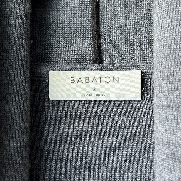 ARITZIA BABATON Wool Open Cardigan Black and Grey Size Small - Picture 2 of 7